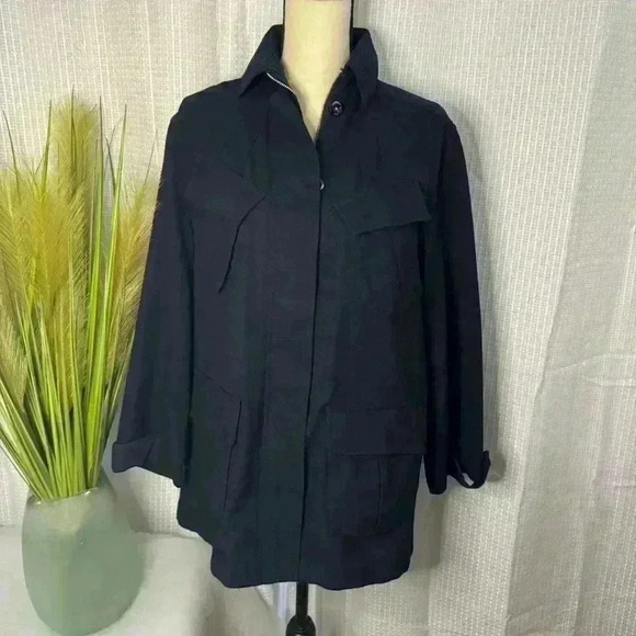 G Star Raw Women’s Chisel A Line Field Jacket Wool Blend Blue Size Small - Picture 1 of 13